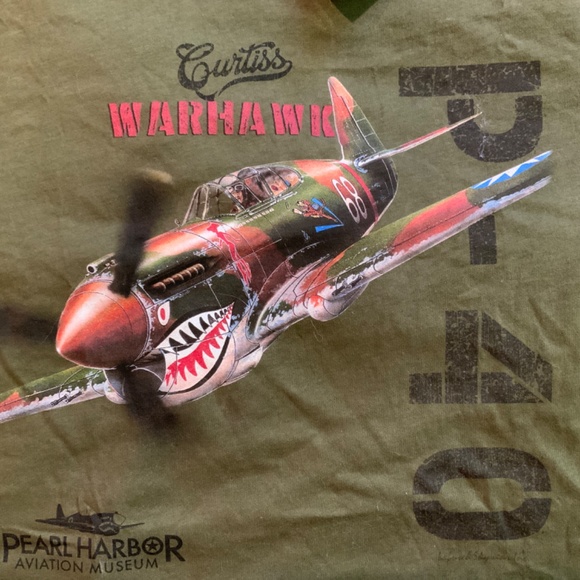 Pearl Harbor Aviation Museum P-40 Warhawk T-Shirt 2XL - Picture 2 of 4